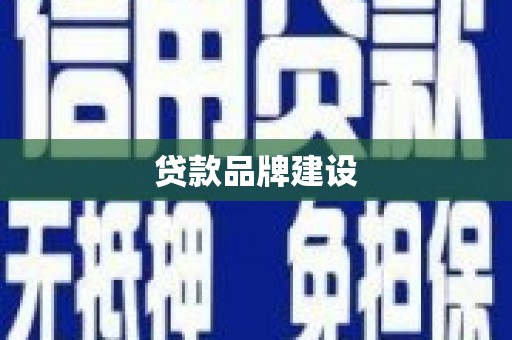 金州贷款品牌建设