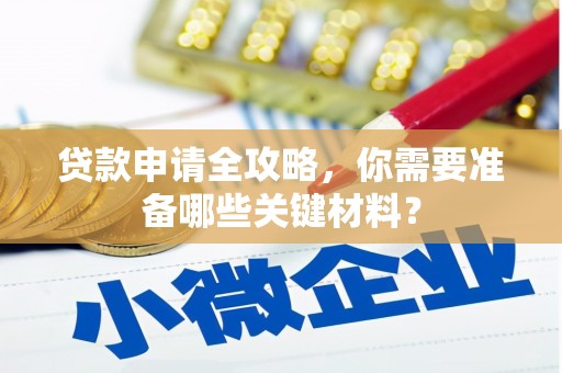 金州贷款申请全攻略，你需要准备哪些关键材料？