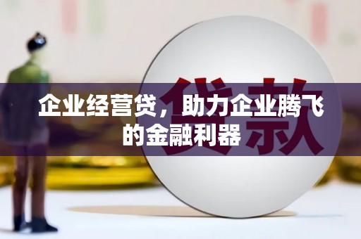 金州企业经营贷，助力企业腾飞的金融利器