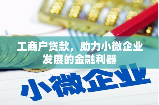 金州工商户贷款，助力小微企业发展的金融利器