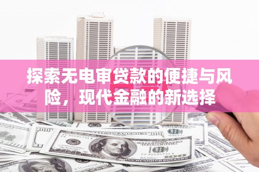 金州探索无电审贷款的便捷与风险，现代金融的新选择