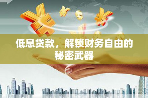 金州低息贷款，解锁财务自由的秘密武器