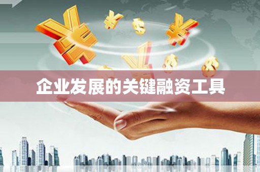 金州企业发展的关键融资工具