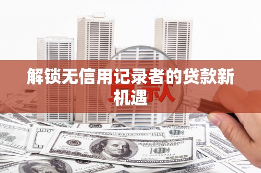 金州解锁无信用记录者的贷款新机遇