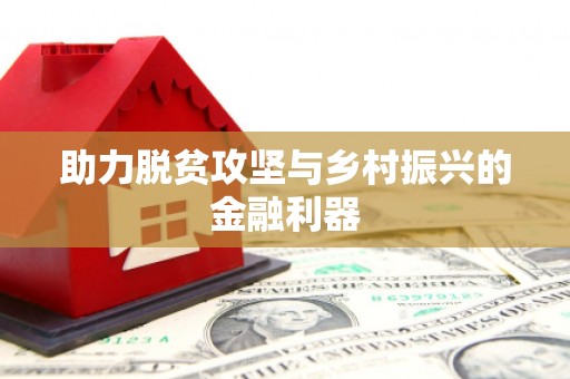 金州助力脱贫攻坚与乡村振兴的金融利器