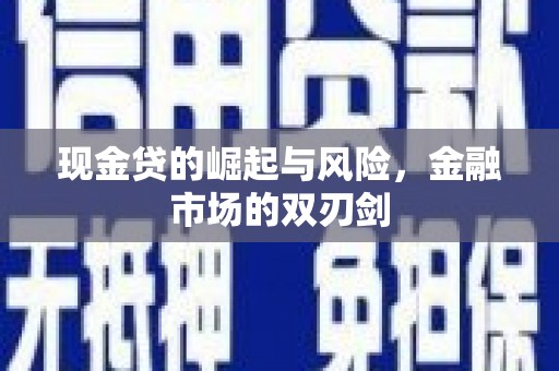 金州现金贷的崛起与风险，金融市场的双刃剑