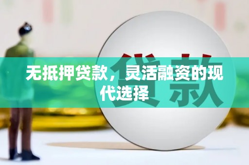 金州无抵押贷款，灵活融资的现代选择