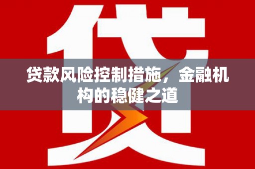 金州贷款风险控制措施，金融机构的稳健之道