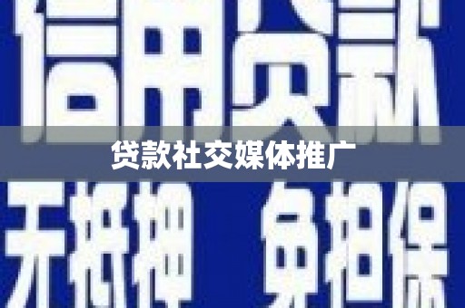 金州贷款社交媒体推广