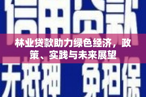 金州林业贷款助力绿色经济，政策、实践与未来展望
