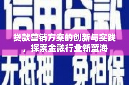 金州贷款营销方案的创新与实践，探索金融行业新蓝海