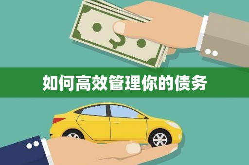 金州如何高效管理你的债务