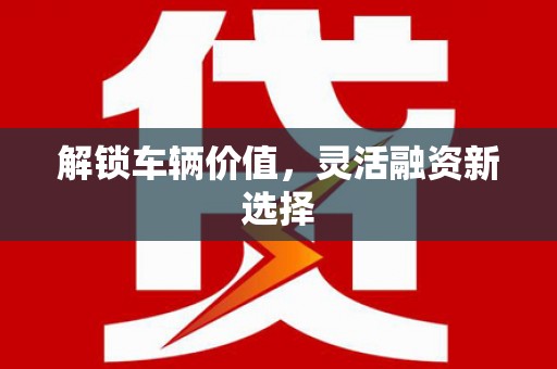 金州解锁车辆价值，灵活融资新选择