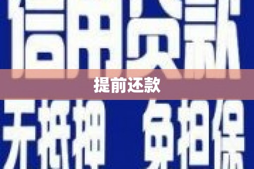 金州提前还款