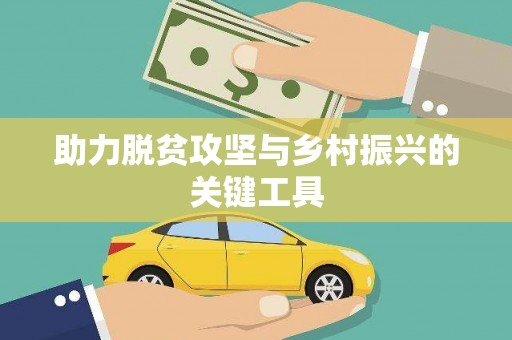 金州助力脱贫攻坚与乡村振兴的关键工具