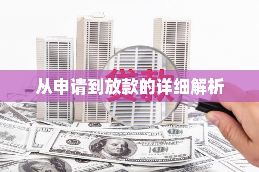 金州从申请到放款的详细解析
