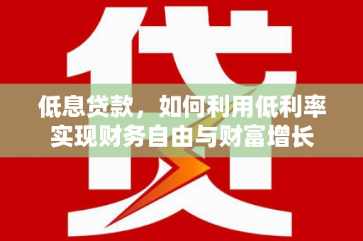 金州低息贷款，如何利用低利率实现财务自由与财富增长
